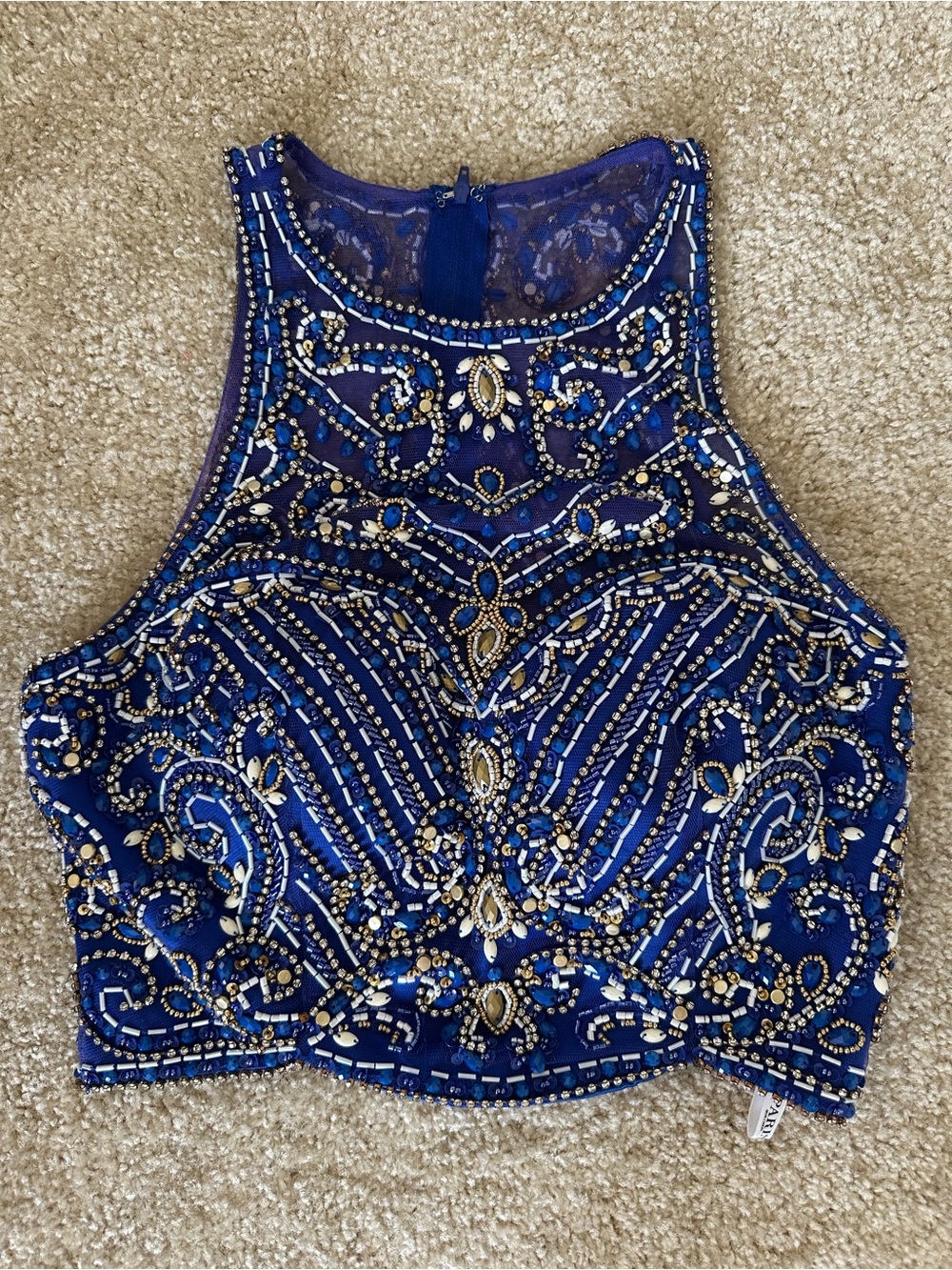 Paris by Mon Cheri Beaded Top Crop Formal